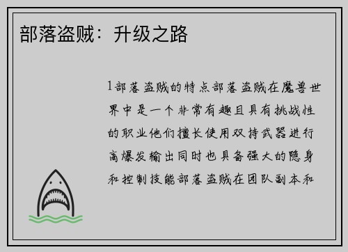 部落盗贼：升级之路