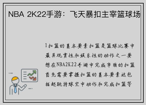 NBA 2K22手游：飞天暴扣主宰篮球场